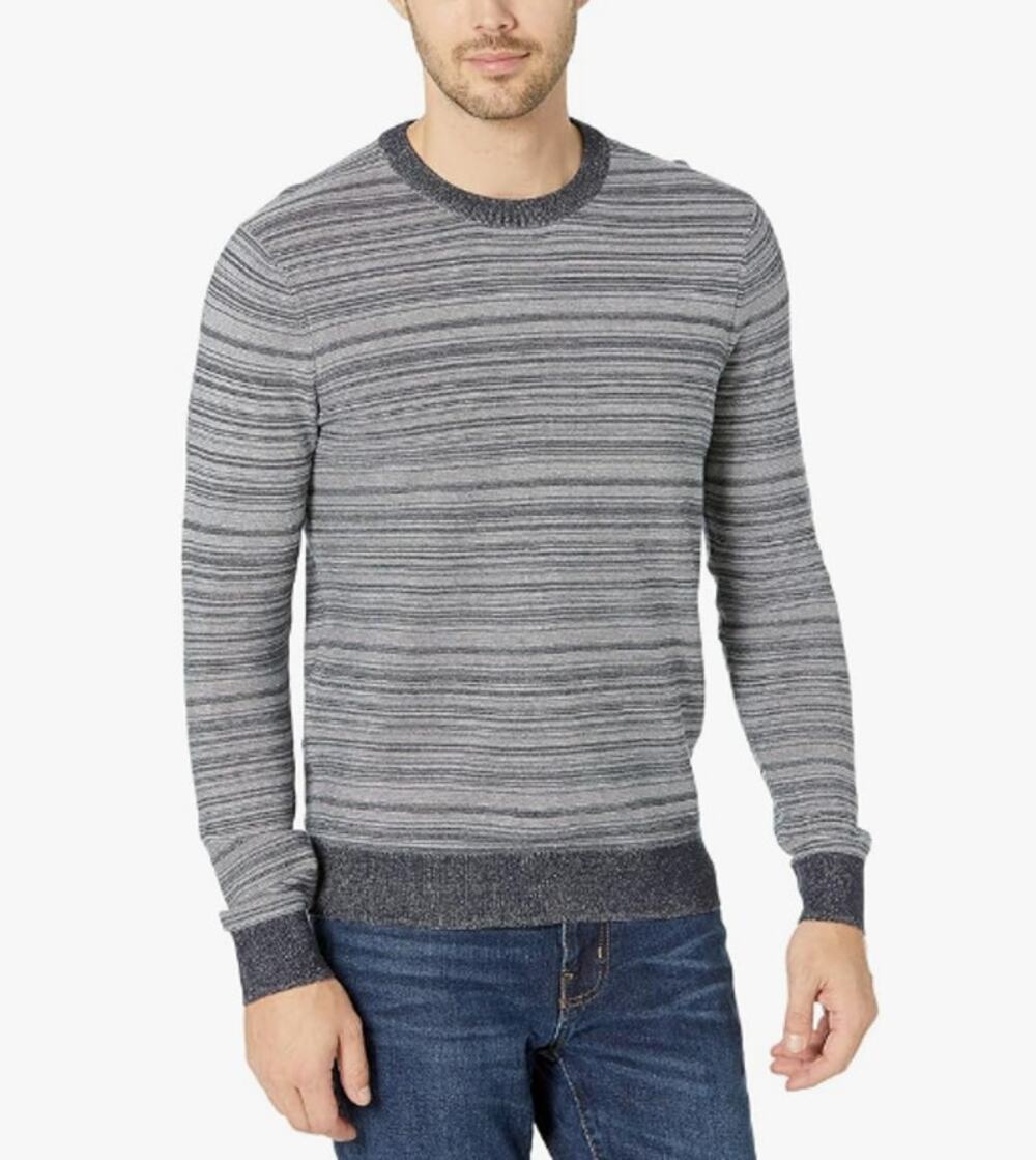 Michael Kors Men's Links Stripe Crew Neck Sweater 100 % cotton Size XL